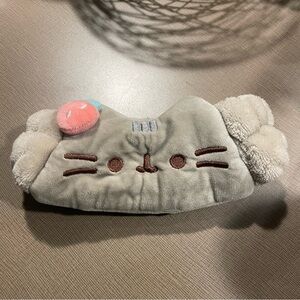 The Crème Shop - Pusheen Gray and Pink (Strawberry) Cat Spa Headband